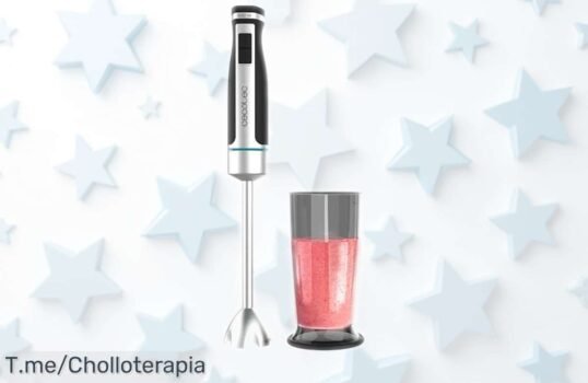Batidora de mano Cecotec PowerGear 1500 XL súper potente con cuchilla de titanio y 21 velocidades, rebajada una barbaridad para que la tengas ya en casa: ¡ofertón único que se va volando! Corre y llévatela antes de que desaparezca