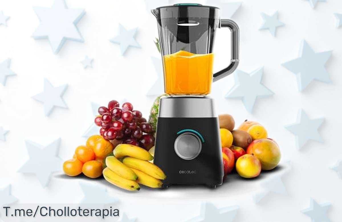Batidora de vaso Cecotec Power Black Titanium 1300Max con potencia brutal y jarra gigante, capacidad para picar hielo sin esfuerzo ¡Precio rebajado que no podrás dejar escapar, corre antes que se agote!