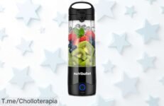 Batidora portátil Nutribullet Tritan NBP003B negra con cuchilla de acero y más de 15 ciclos para triturar hielo y fruta congelada a un precio rebajado que no querrás dejar escapar, ¡compra ya antes que se acabe este super chollo!