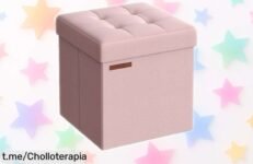 Baúl puff súper resistente Songmics capaz de aguantar 300 kg y con espacio extra, rebajado en precio solo por poco tiempo ¡No pierdas este ofertón que pone tu casa al pelo!