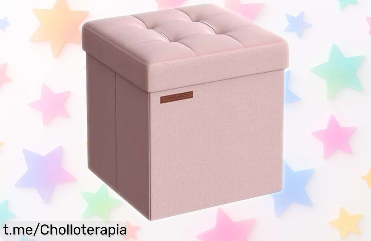 Baúl puff súper resistente Songmics capaz de aguantar 300 kg y con espacio extra, rebajado en precio solo por poco tiempo ¡No pierdas este ofertón que pone tu casa al pelo!