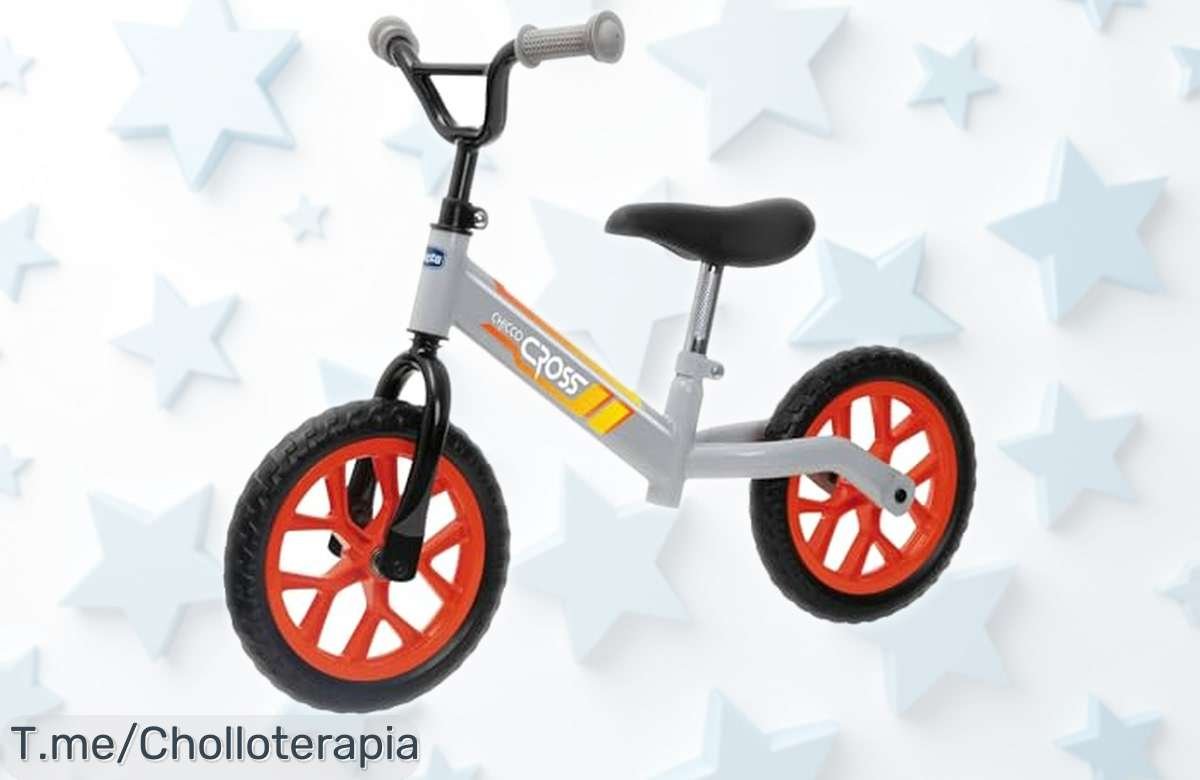 Bicicleta sin pedales Chicco para peques con ruedas antipinchazos y asiento ajustable con precio rebajado, ¡la forma más divertida de aprender equilibrio que vuela del stock! Aprovecha ya esta oferta limitada antes de que desaparezca.
