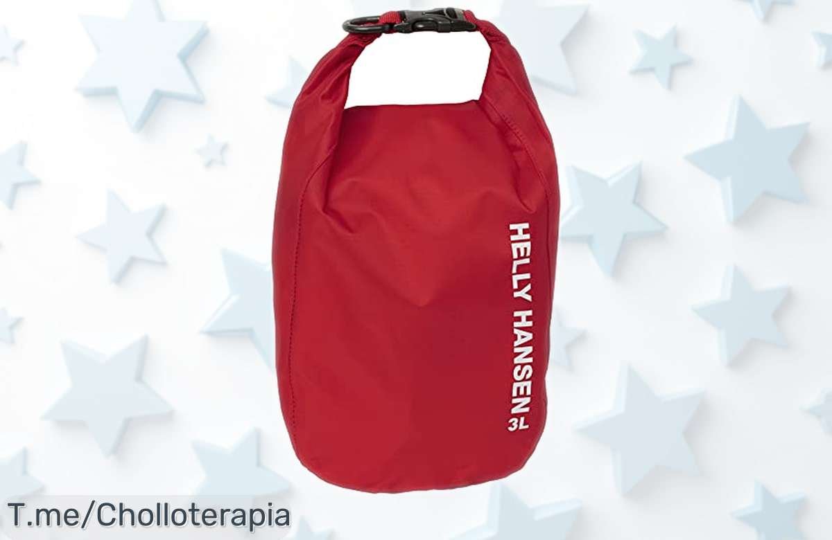 Bolsa estanca Helly Hansen HH 3L roja súper ligera y resistente con precio rebajado para que protejas tus cosas de lluvia y salpicaduras ¡aprovecha este ofertón antes de que desaparezca!