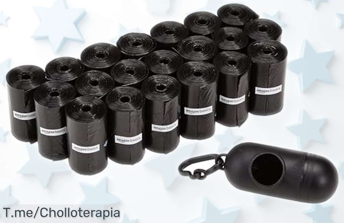 Bolsas de basura para perros Amazon Basics 300 unidades con dispensador y clip súper resistentes, apertura fácil y precio rebajado ¡Una oferta exprés que no puedes dejar pasar! Corre que se agotan rápido.