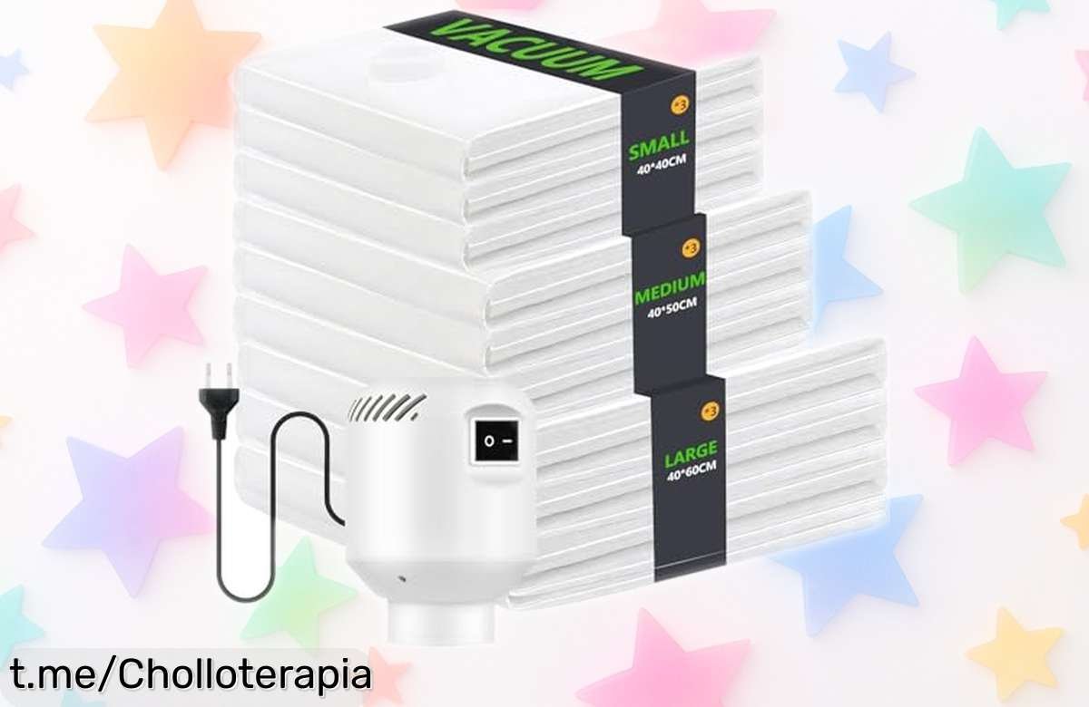 Bolsas de vacío con bomba eléctrica 9 unidades súper ahorro y succión ultra rápida precio rebajado que no volverá a ver aprovecha ya este super chollo antes de que se agote