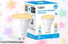 Bombilla LED inteligente Tapo TPLink L610 con luz cálida y regulación por móvil, super chollo rebajado que deja el control en tu voz; ¡solo 1 unidad disponible, no pierdas esta oportunidad única!