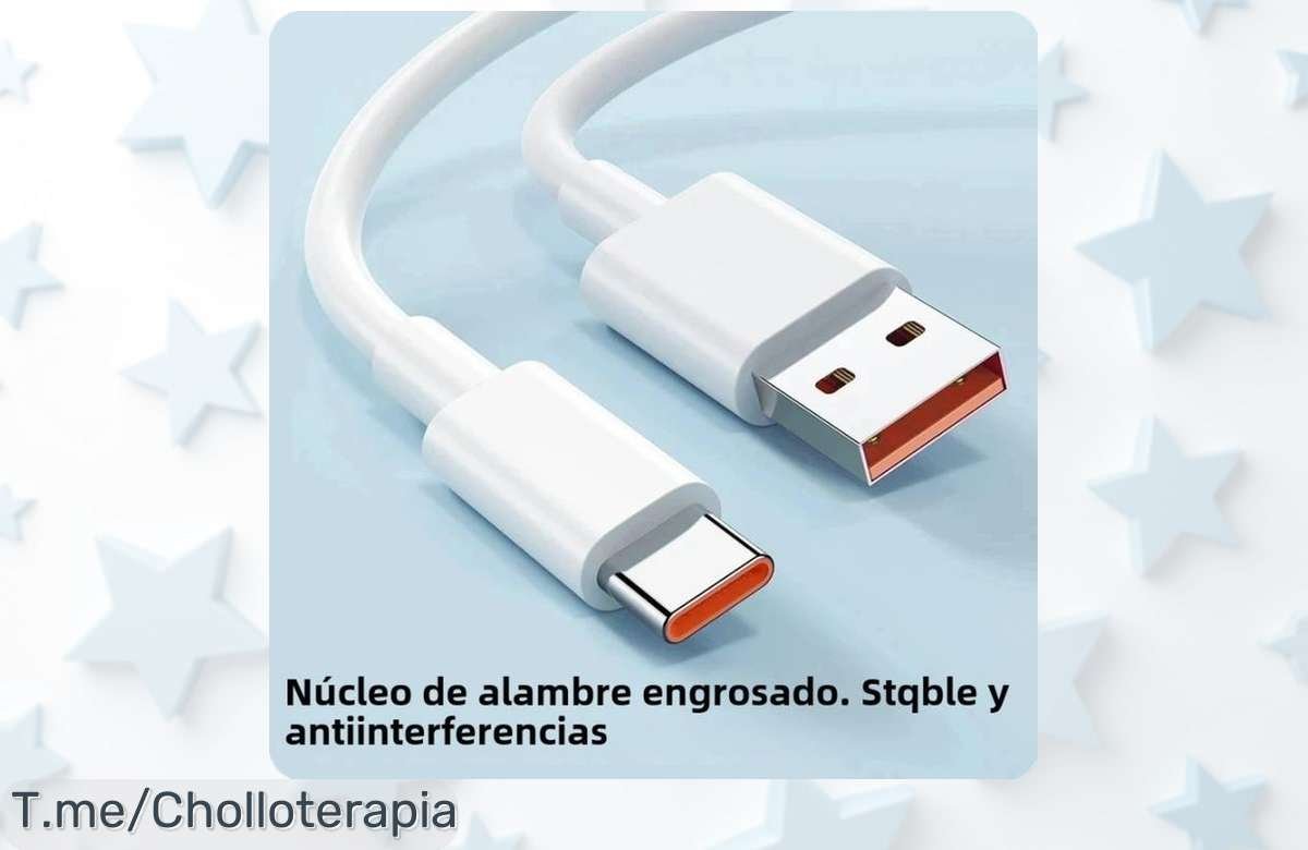 Cable de carga rápida para Xiaomi 11, 12 y Redmi con material ultrarresistente TPE/TPU precio rebajado que no va a durar mucho ¡Date prisa antes de que se agoten estas unidades!