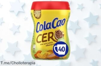 Cacao soluble natural ColaCao con 0% azúcares añadidos y fibra a precio rebajado impecable para disfrutar sano y sabroso corre que esta oportunidad única se esfuma rápido