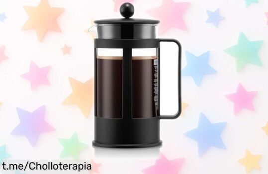 Cafetera émbolo Bodum Kenya para 8 personas con vidrio súper resistente y diseño top ahora rebajada a precio de ganga ¡solo unas pocas unidades! No pierdas este ofertón exclusivo que no durará mucho, corre antes de que se esfume la oportunidad