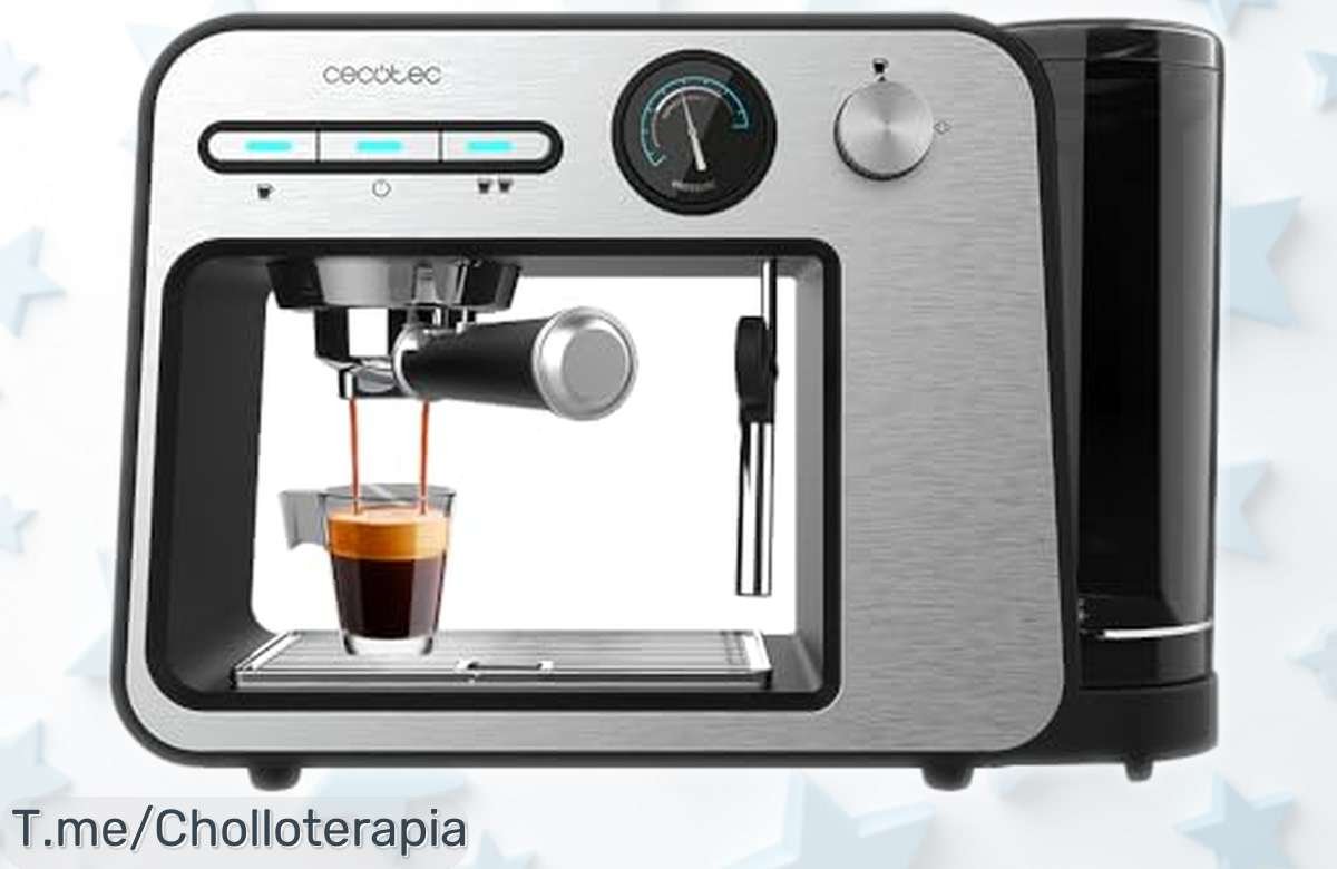 Cafetera espresso Cecotec Power Espresso 20 Square Pro con vaporizador para espuma de cine, precio rebajado y oferta limitada que no querrás perder ¡Corre que se va este super chollo!
