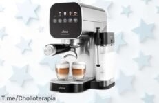 Cafetera espresso Ufesa Sienna con 20 bares y panel táctil diseño compacto para café crema perfecto precio rebajado super chollo oferta limitada ¡corre que vuela!