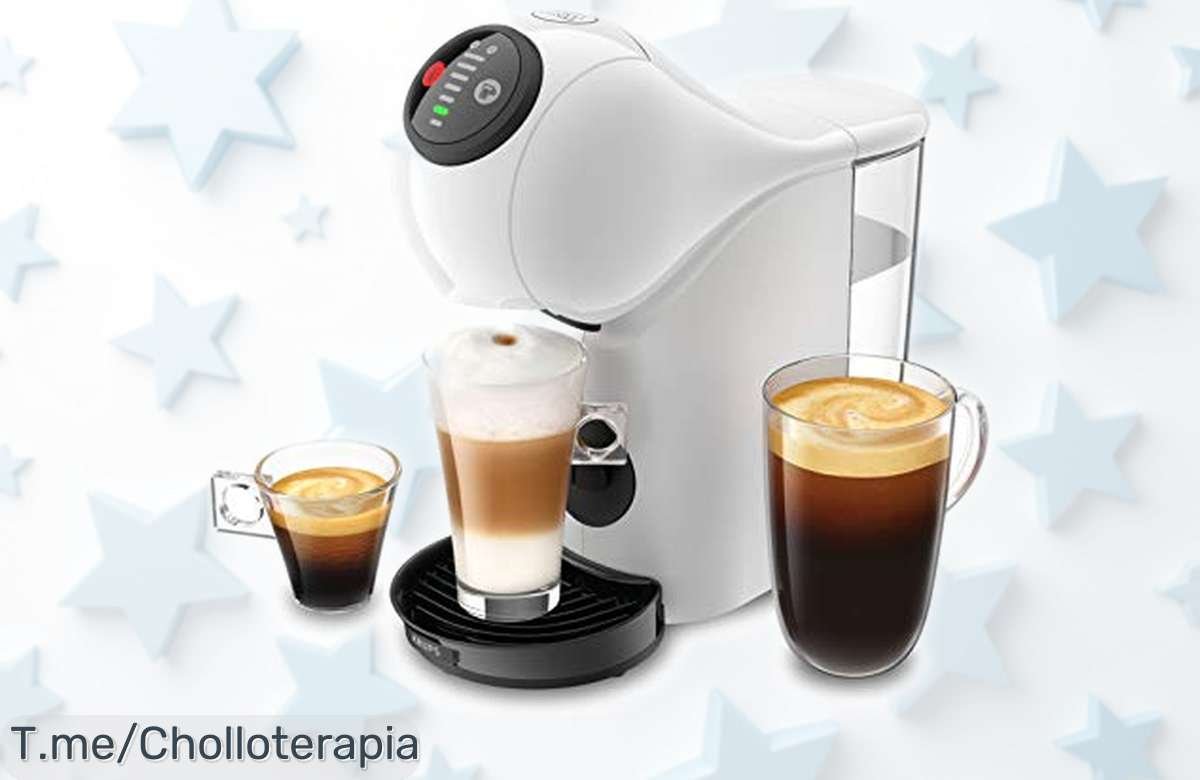 Cafetera espresso automática Nescafé Dolce Gusto Krups Genio S con crema densa en 30 segundos y diseño blanco irresistible, precio rebajado de locura solo por tiempo limitado ¡no te quedes sin la tuya!