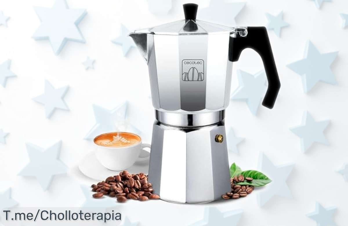 Cafetera italiana Cecotec Mokclassic 300 en aluminio con cierre seguro a precio rebajado que desaparece rápido disfruta un café potente y aromático sin desperdicios aprovecha este super chollo ya mismo