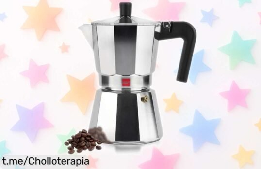 Cafetera italiana Magefesa Catual de 6 tazas con calentado al instante y asa segura a precio rebajado que no volverás a ver date prisa porque se agotan ya