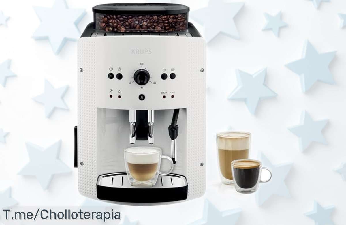Cafetera superautomática Krups Roma con molinillo y vapor para leche rebajada a precio loco disfruta ya del café perfecto en casa sin líos ¡corre que vuelan las unidades!