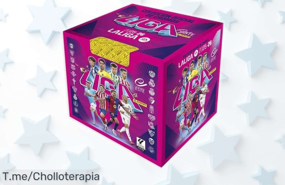 Caja con 50 sobres de pegatinas Panini La Liga 2025-2026 edición segunda a precio rebajado, un super chollo que tu colección oficial necesita ¡corre que vuelan y no hay tantas unidades!