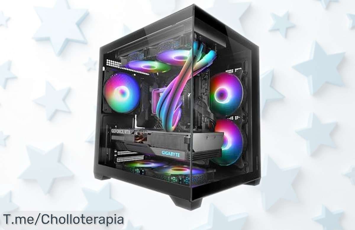 Caja gaming Mars Gaming MCVIEW2 con doble cristal y súper ventilación diseño doble cámara rebajada espectacularmente para que potencies tu equipo ¡Date prisa que vuelan estas unidades únicas!