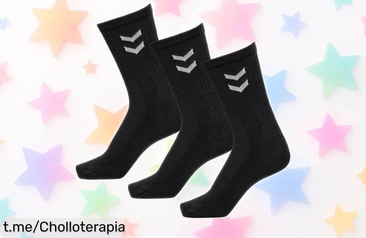 Calcetines de deporte hummel Basic 3 pares negro rebajados a precio loco para que no te quedes sin tus favoritos corre ya este ofertón se acaba pronto y es una ganga insuperable