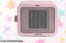 Calefactor cerámico de habitación 1500W Create rebajado a precio loco con seguridad máxima y diseño ligero para llevar donde quieras ¡ofertón que vuela, no lo dejes escapar!