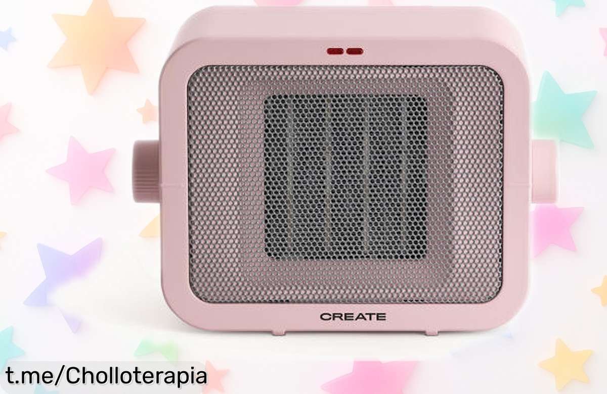 Calefactor cerámico de habitación 1500W Create rebajado a precio loco con seguridad máxima y diseño ligero para llevar donde quieras ¡ofertón que vuela, no lo dejes escapar!