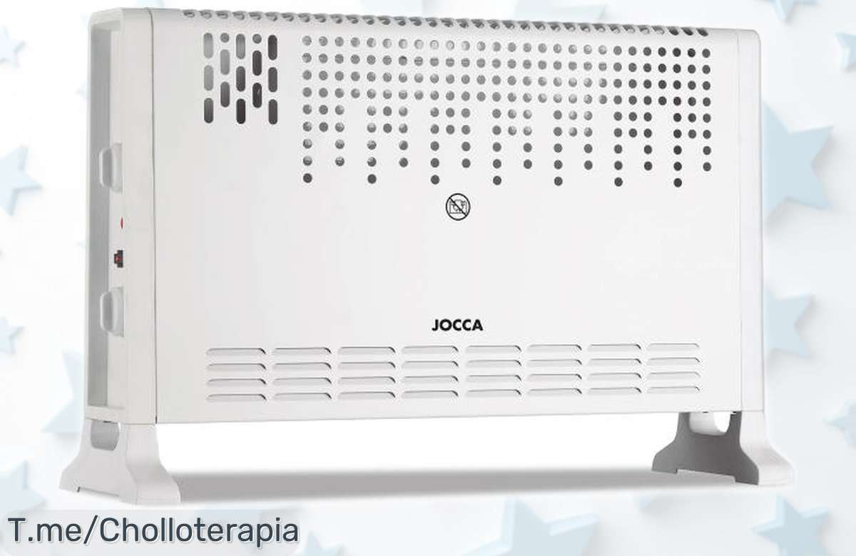 Calefactor de convección Jocca silencioso y potente 2000W con función turbo para calentar rápido hasta 20m² Chollazo a precio rebajado que vuela ¡No pierdas esta oportunidad ahora!