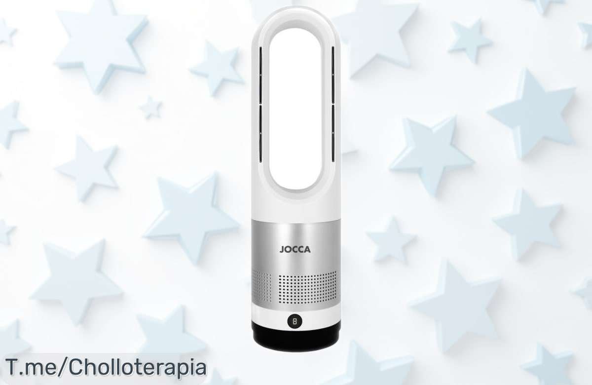 Calefactor sin aspas Jocca 1200W, diseño moderno con frío y calor más mando a distancia rebajado a un precio de ganga que vuela ¡apúrate que quedan pocas unidades!