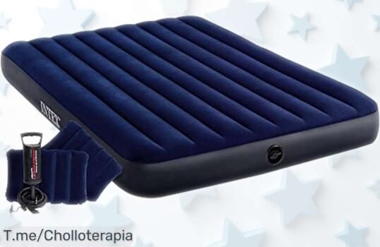 Cama de aire Intex Dura Classic Downy resistente hasta 273 kg que se infla en 5 minutos con un precio rebajado nunca visto y una oferta tan rápida como tu descanso ¡No la dejes escapar!