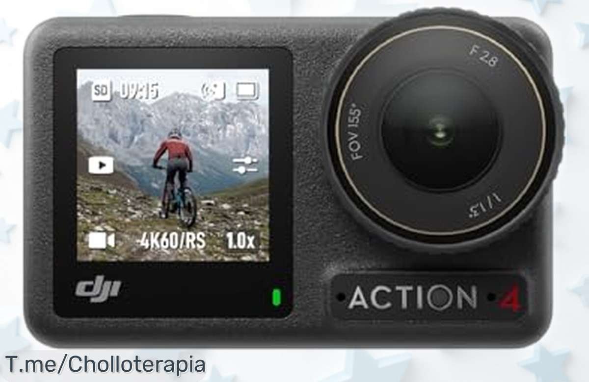 Cámara de acción DJI Osmo Action 4 con sensor gigante y grabación 4K ultra nítida, súper estable y batería para frío extremo a un precio rebajado que es un auténtico ofertón ¡Date prisa que vuelan las unidades!