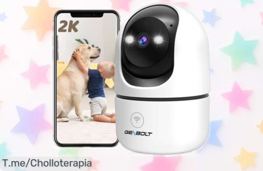Cámara de seguridad wifi GENBOLT con detección humana y vigilancia en tiempo real, perfecta para proteger a niños y mascotas; precio rebajado que no podrás dejar escapar ¡corre antes de que se acabe este ofertón único!
