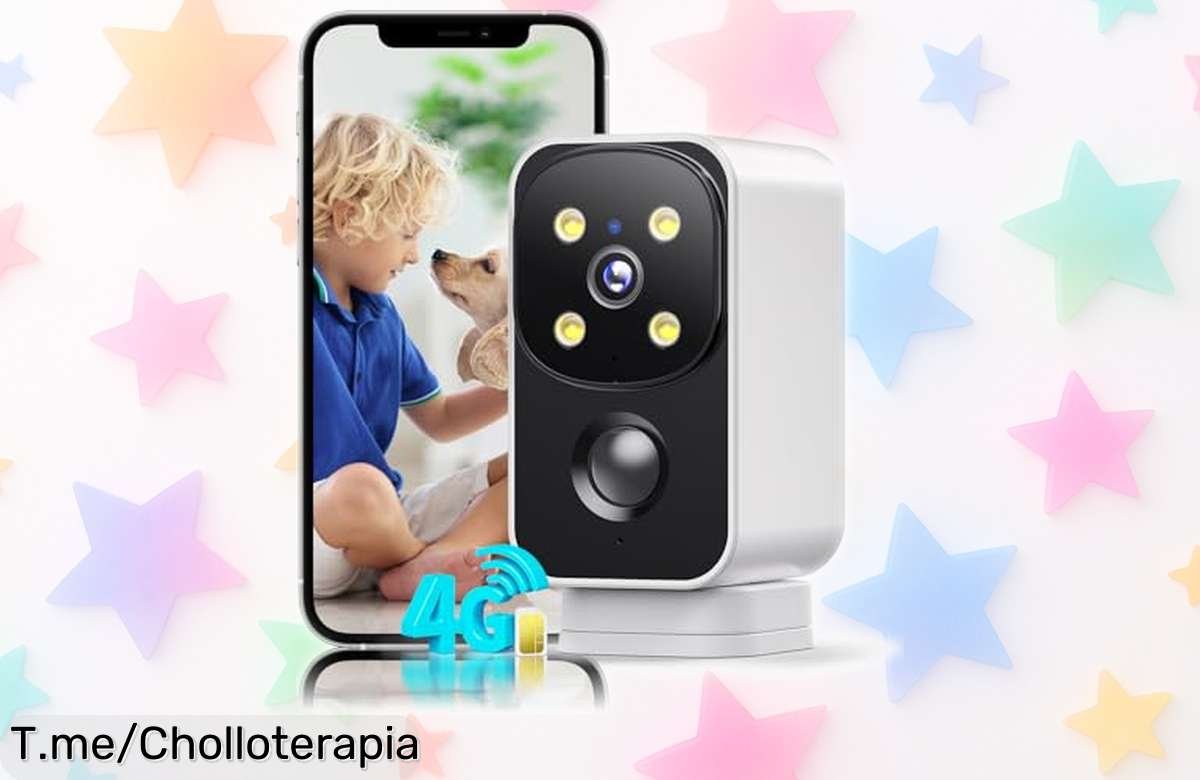 Cámara de vigilancia Pesair 4G LTE con visión nocturna a todo color y batería extra grande, protección total 180° ¡Descuento brutal ahora por tiempo limitado! No pierdas este precio rebajado que protege tu casa como nunca antes.