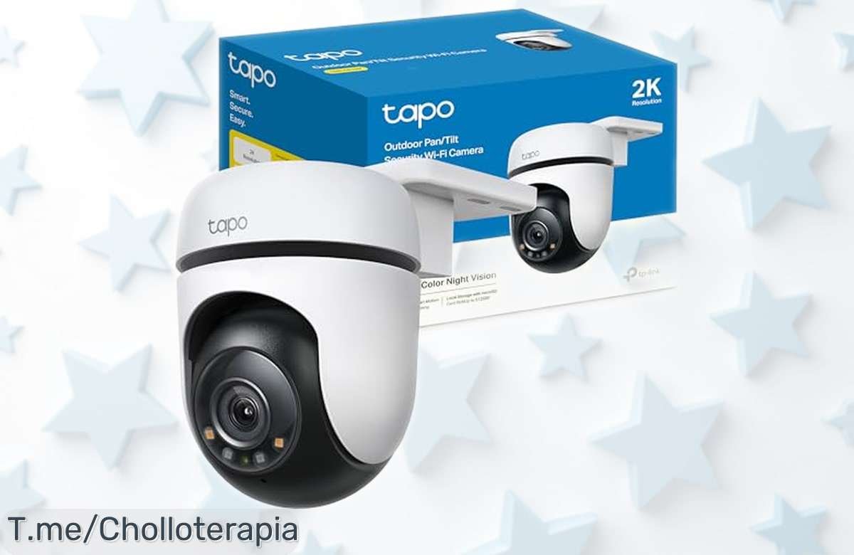 Cámara de vigilancia WiFi Tapo C510W con giro 360º y visión nocturna a todo color, precio rebajado que vuela para proteger tu hogar al instante ¡chollazo limitado, no la dejes escapar!
