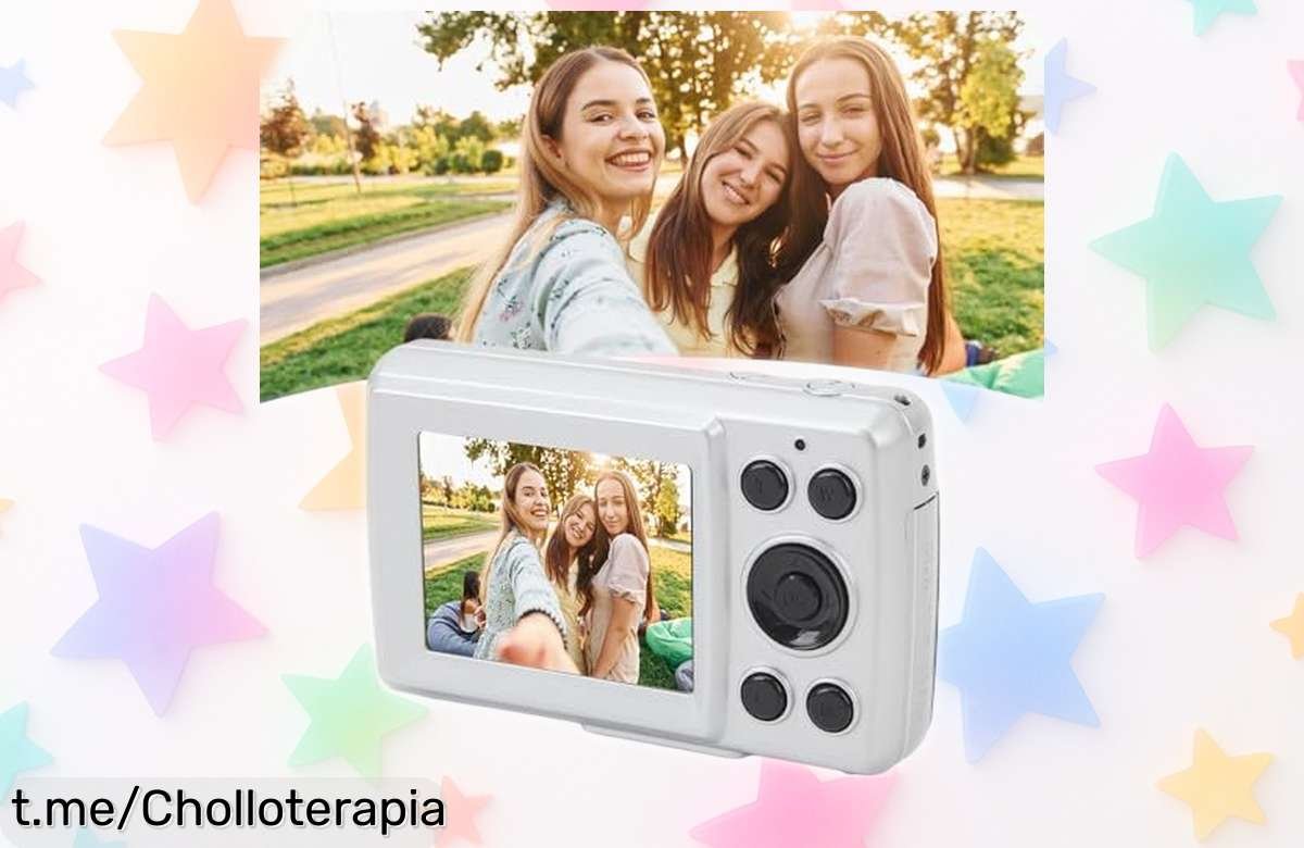 Cámara digital para niños con 16 MP y zoom 16x de primera, pantalla HD antivibración; precio rebajado que rompe esquemas ¡No esperes más y consigue este super chollo antes de que se agote!