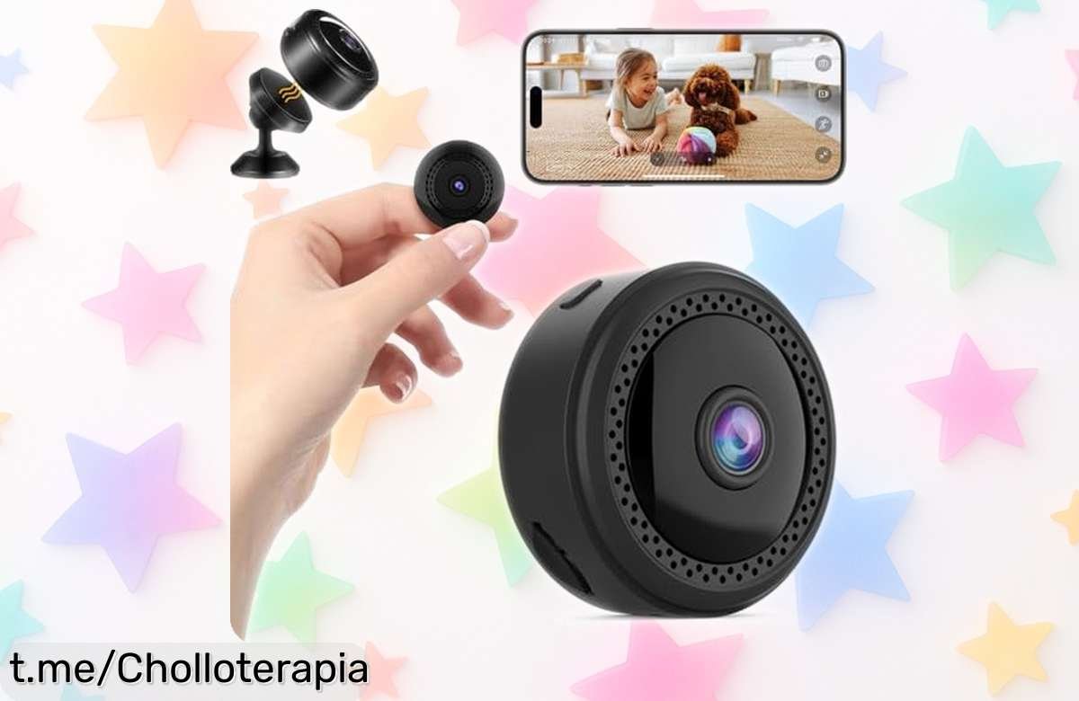 Cámara espía mini 4modlr 1080P con visión nocturna y giro 360° a precio rebajado, vigilancia total en casa u oficina para que no se te escape ni un detalle ¡ofertón limitado, aprovecha ya!