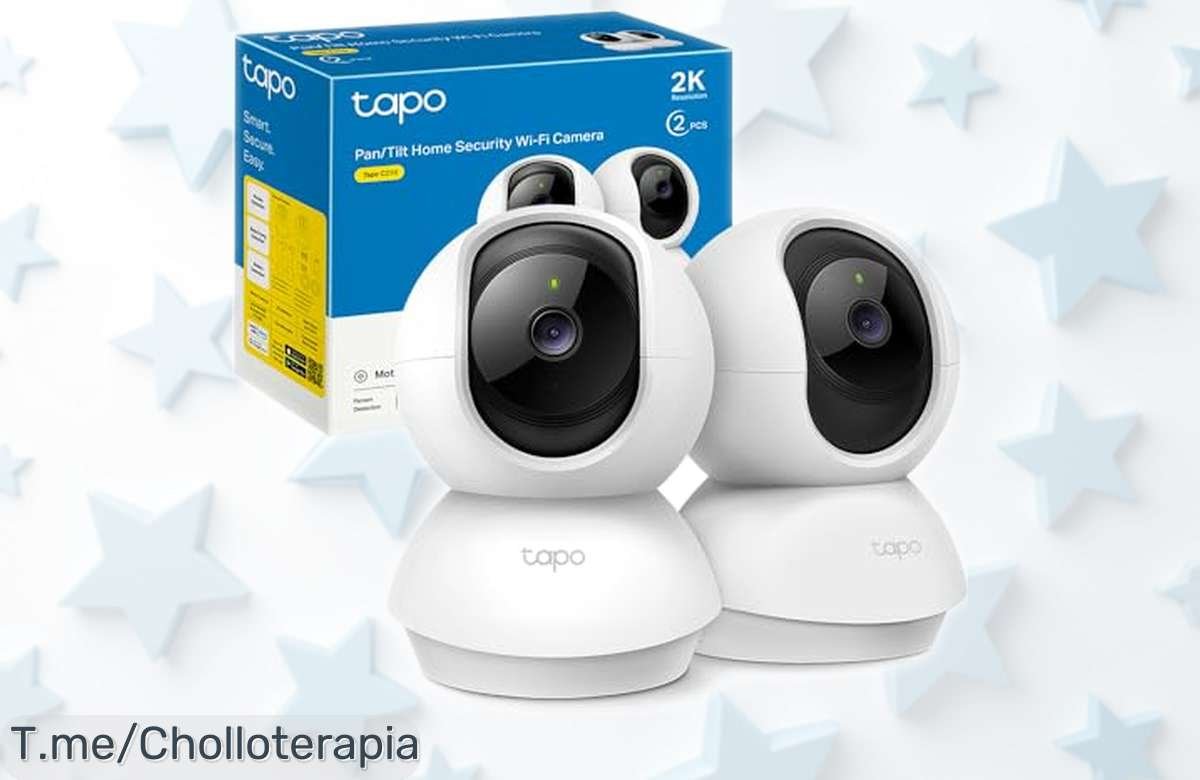Cámara wifi 360° Tapo C210 paquete de dos con imagen nítida 2K visión nocturna y detección inteligente, oferta limitada con precio rebajado que no puedes dejar pasar ¡date prisa que vuelan las unidades!