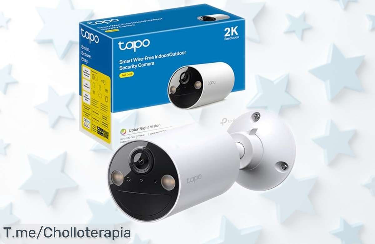 Cámara wifi Tapo C410 con batería de 180 días y vídeo 2K: imagen súper clara y avisos solo si hay personas, precio rebajado espectacular por tiempo limitado ¡no te lo pierdas!