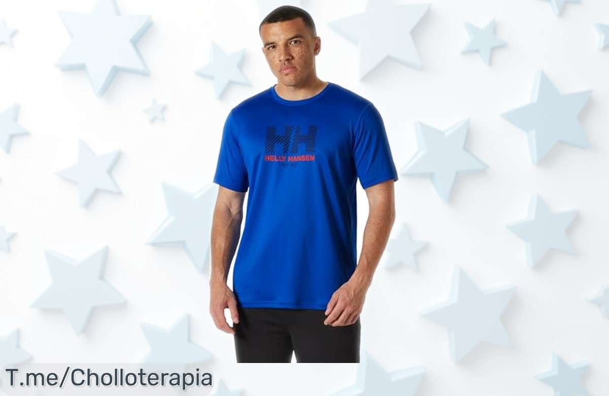 Camiseta Helly Hansen HH Tech Graphic 2.0 súper ligera y de secado rapidísimo con diseño único, precio rebajado ya que vuelan las pocas unidades disponibles ¡aprovecha este ofertón antes que desaparezca!
