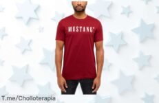 Camiseta Mustang Style Austin Syrah para hombre con estilo moderno y calidad top rebajada a un precio loco corre que vuelan las unidades ¡no dejes pasar este super chollo único!