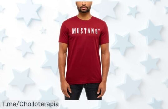 Camiseta Mustang Style Austin Syrah para hombre con estilo moderno y calidad top rebajada a un precio loco corre que vuelan las unidades ¡no dejes pasar este super chollo único!