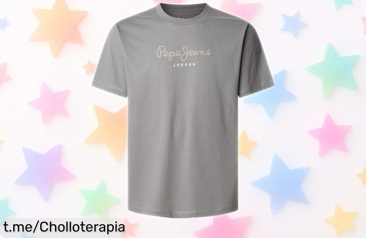 Camiseta Pepe Jeans Eggo N gris industrial con logo que marca estilo, calidad top y una caída de precio brutal para que la tengas ya sin pensarlo ¡corre que vuelan!