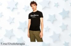 Camiseta Pepe Jeans con estilo único que realza tu figura, chollazo con precio rebajado de locura y unidades limitadas ¡Date prisa y lleva la tuya antes que desaparezcan!