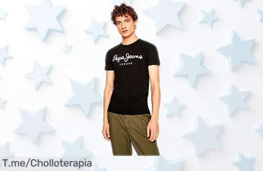 Camiseta Pepe Jeans con estilo único que realza tu figura, chollazo con precio rebajado de locura y unidades limitadas ¡Date prisa y lleva la tuya antes que desaparezcan!