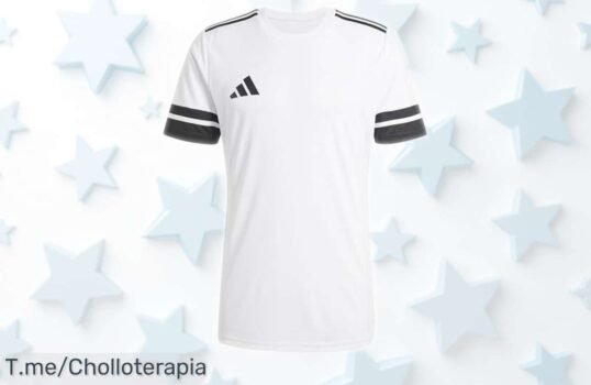 Camiseta adidas hombre Squadra25 con tecnología AEROREADY que te mantiene fresco, ahora rebajada en un super chollo exclusivo y por tiempo limitado ¡date prisa antes de que se acabe!
