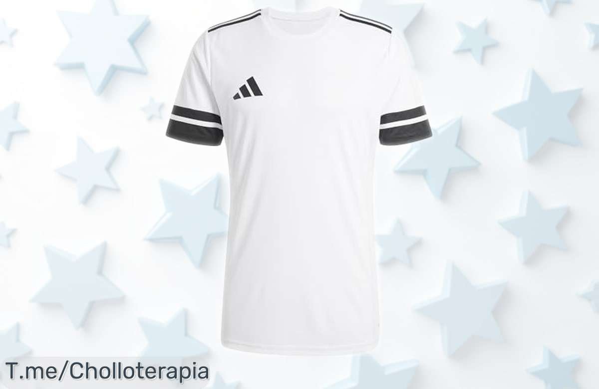 Camiseta adidas hombre Squadra25 con tecnología AEROREADY que te mantiene fresco, ahora rebajada en un super chollo exclusivo y por tiempo limitado ¡date prisa antes de que se acabe!