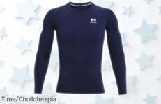 Camiseta compresiva Under Armour hombre UA HG Comp LS con protección solar y secado rápido, ahora rebajada a precio loco ¡solo quedan pocas unidades, no te quedes sin la tuya!