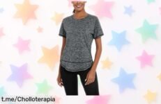 Camiseta deportiva Litherday para mujer con secado rapidísimo y efecto moldeador, rebajada en un super chollo único que no dura mucho ¡Hazte ya con la tuya y luce genial sin esperas!