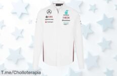 Camiseta manga larga para hombre Mercedes AMG Petronas con diseño exclusivo y precio rebajado, ¡súper chollo que no vas a creer! Ponte a la última y corre antes de que se agoten estas unidades limitadas