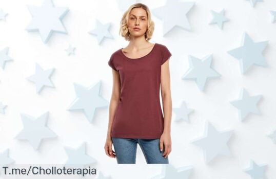 Camiseta mujer Build Your Brand BB013 en cherry con acabado premium que se nota y se siente, precio rebajado ¡Oferta limitada para renovar tu estilo ya corre que vuelan!