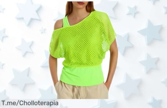 Camiseta neón años 80-90 para mujer con estilo único y precio rebajado que no volverá, ¡un súper chollo por tiempo limitado! Aprovecha ya antes de que desaparezca esta caída de precio brutal