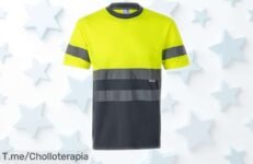 Camiseta técnica bicolor Velilla 305506 con cintas reflectantes que garantizan máxima visibilidad y seguridad en tu día a día, precio rebajado imposible de ignorar, ¡aprovecha este chollazo antes de que se agoten las pocas unidades disponibles!