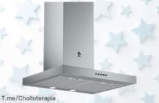 Campana convencional balay 3BC065MX de acero inoxidable con luz LED potente y control fácil, ahora a precio rebajado que vuela rápido ¡no pierdas esta oportunidad única para tu cocina!